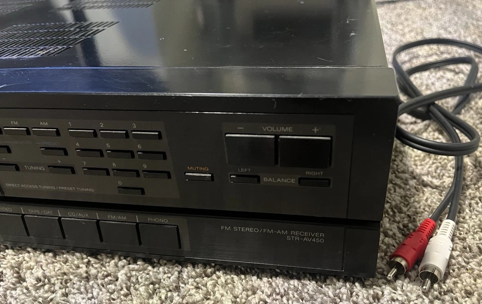 Sony STR-AV450 FM Stereo / FM-AM Receiver bundle with RCA Cable - Tested Working - Image 2 of 4