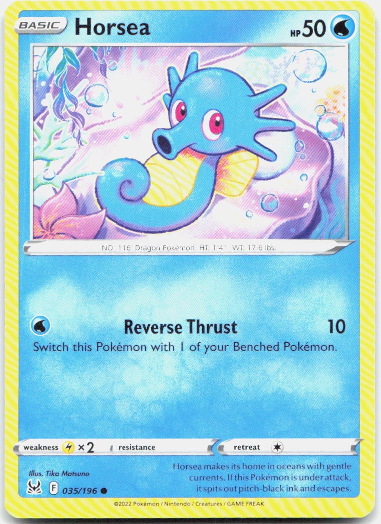 Horsea 035/196 Common Lost Origin Pokemon Near Mint
