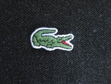 Lacoste Men sz 9L 3XL Short Sleeve Polo Shirt Embroidered Croc Logo BLACK