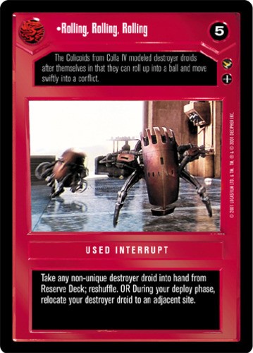 Rolling, Rolling, Rolling Moderately Played SWCCG: Theed Palace