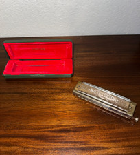 1970's Vintage M. Hohner Super Chromonica 270-C 12 Key Hole Harmonica with Case