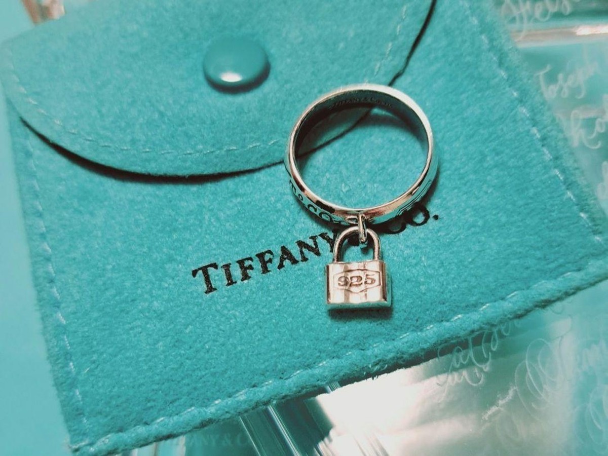 Tiffany & Co. 1837 Padlock Charm Ring Sterling Silver 925 US5.5