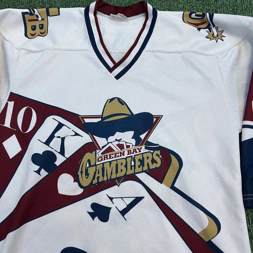 Винтажная молодежная хоккейная футболка игроков Green Bay большая вышитая с вышивкой - Изображение 2 из 4