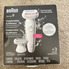 Braun Silk-Epil 9 Wet & Dry Pivot Head Rasoio Elettrico Epilatore NUOVO IN SCATOLA Rosa
