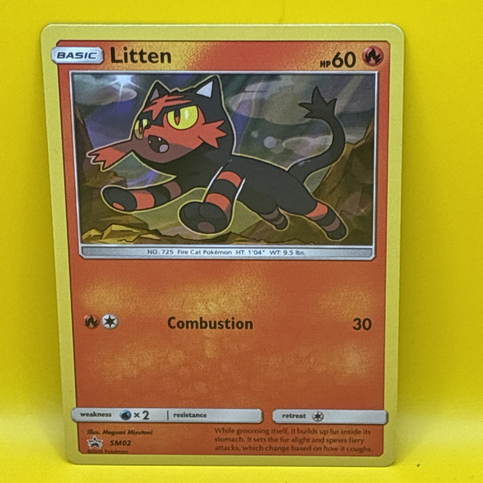 LITTEN   ( SM02 ) PROMO  Reverse Holo 2016 Pokémon Card
