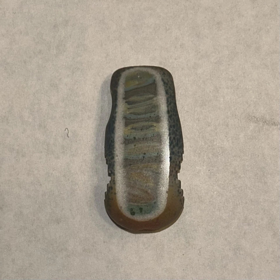 Colgante único de cerámica con cuentas Dzi hecho a mano Foto 4 de 4