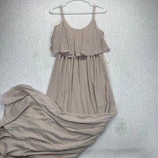 Show Me Your Mumu Caitlin Ruffle Maxi Dress XS Champagne Bridesmaid Wedding