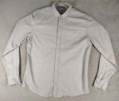 Fat Face Button Oxford Gray Shirt Mens Medium Regular Long Sleeves Button Up
