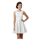 Elegant White / Wine / Navy Lace Short Prom  Interview Homecoming Dress
