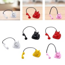 Téléphone Vintage en bois 1:12 pour maison de poupée, café, Micro paysage