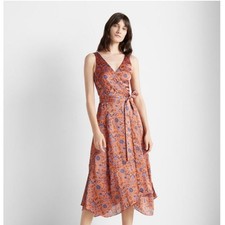 NWT Club Monaco Printed Wrap Dress Size 8