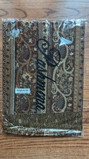 Pashmina Silk Scarf 55 Pashmina 45 Silk Brown Paisley Fringe New