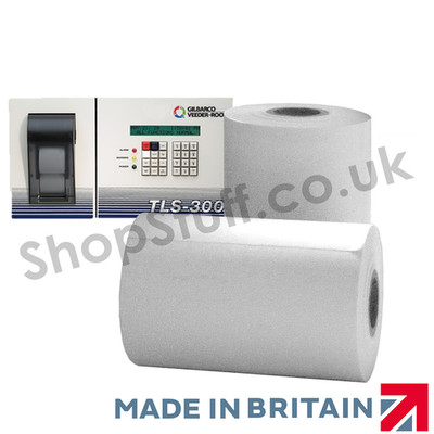 BOX MIT 20 ROLLEN für die VEEDER-ROOT TLS-300 57mm x 40mm Thermopapier Rollen (B4)