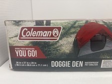 Coleman Doggy Den Pet Shelter Dog Tent Green   New Open Box   Portable Outdoor
