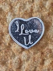 Silver Heart .999 Fine I LOVE YOU 1 Gram 5 Ct Bullion Round Coin