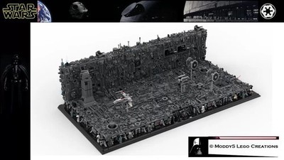 Gobrick Star Wars Todesstern Grabenlauf + 1. Stock für Minifiguren Bausteine