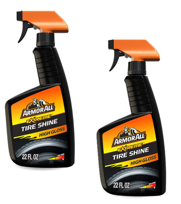 (2 Pack) Armor All Extreme Tire Shine Spray for Car Detailing, 22 fl oz Bottle 
