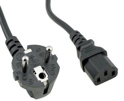 (EU) European Power Cord (CEE 7/7 to IEC320 C13) with Most PCs, Monitors, sca...