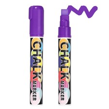 Liquid Chalk Markers 10mm, 2 Pcs Chalkboard Markers Erasable Tip, Purple