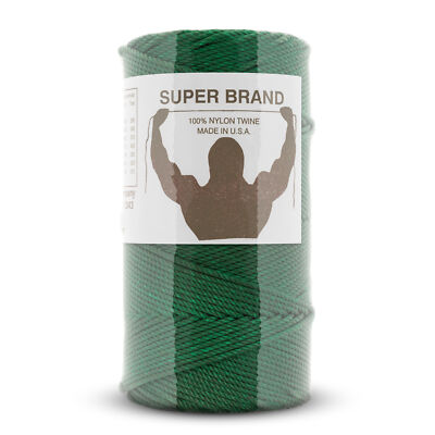 Bonded Green Nylon Twine, Twisted. Size #30, 1 lb 1-pack