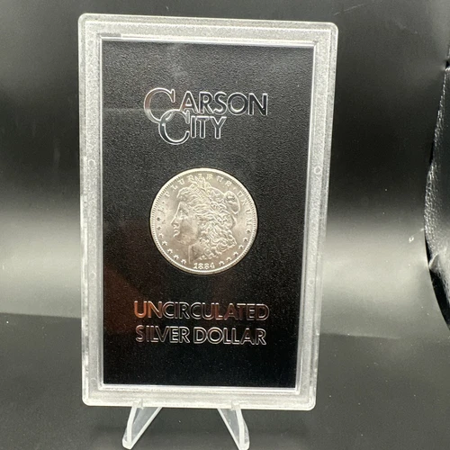 1884 CC $1 Morgan Silver Dollar - Uncirculated Carson City GSA Holder - Box/Coa