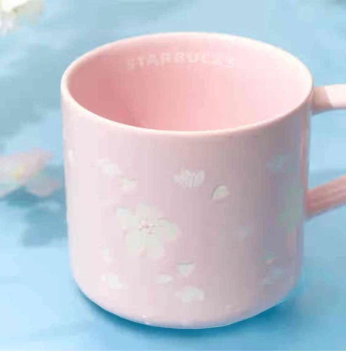 Neu 2024 China Starbucks Spring Sakura Pink 14oz Flower Print Keramiktasse - Bild 5 von 7