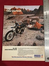 Harley-Davidson SX-175 Motorcycle 1973 Print Ad - Great To Frame!