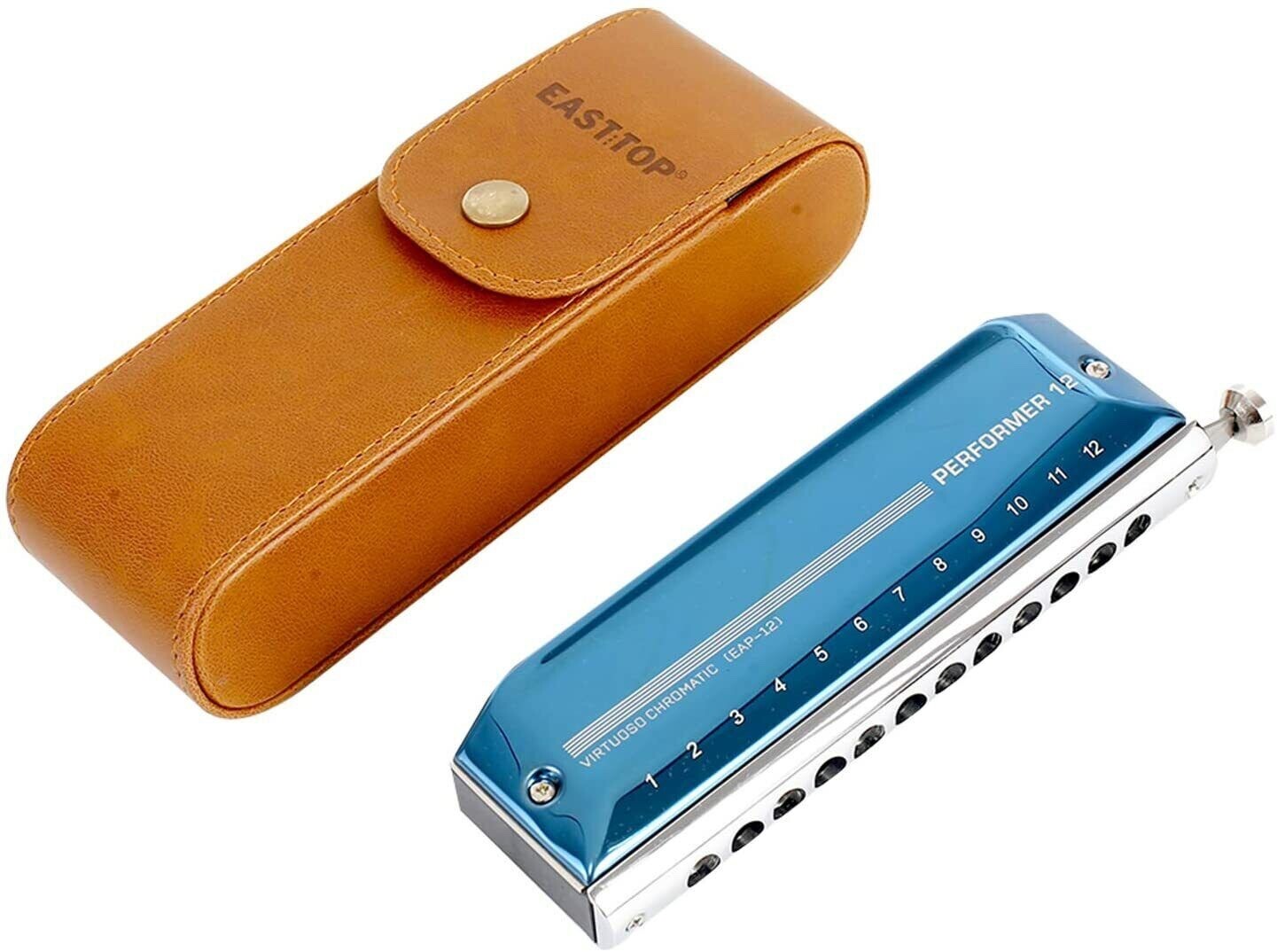 East top 12 Hole 48 Tone Upgrade Chromatic Harmonica Key of C Professional Gift