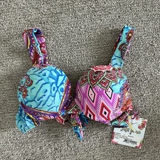 Luli Fama Maracas Y Mojitos Va Va Voom Underwire Bikini Top Size XS