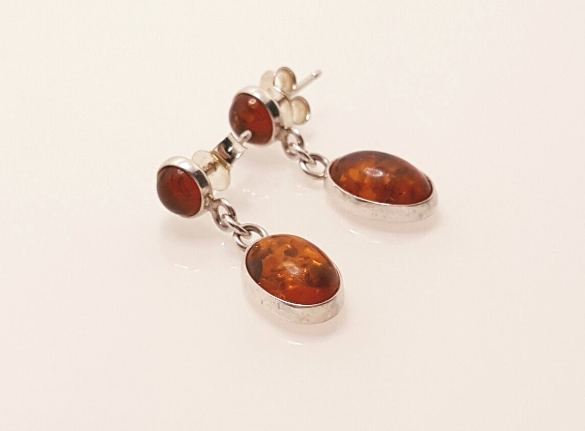 Gorgeous Real Baltic Ambers Stud Dangle Earrings … - image 7