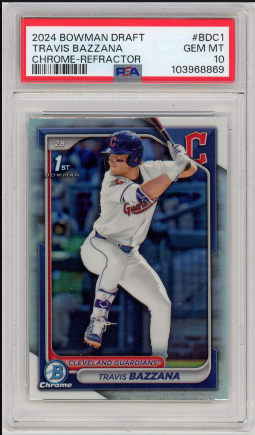 2024 Bowman Draft 1st Prospect Travis Bazzana Chrome Refractor #BDC-1 PSA 10