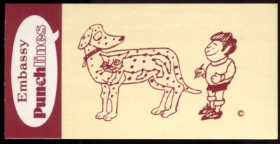 Tabakkarte, Testamente, Botschaft, PUNCHLINES, Lochkarikaturen, 1983, #S86