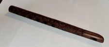 Carved Wooden Recorder Flute Ornate Wood Flower Floral Design 13"