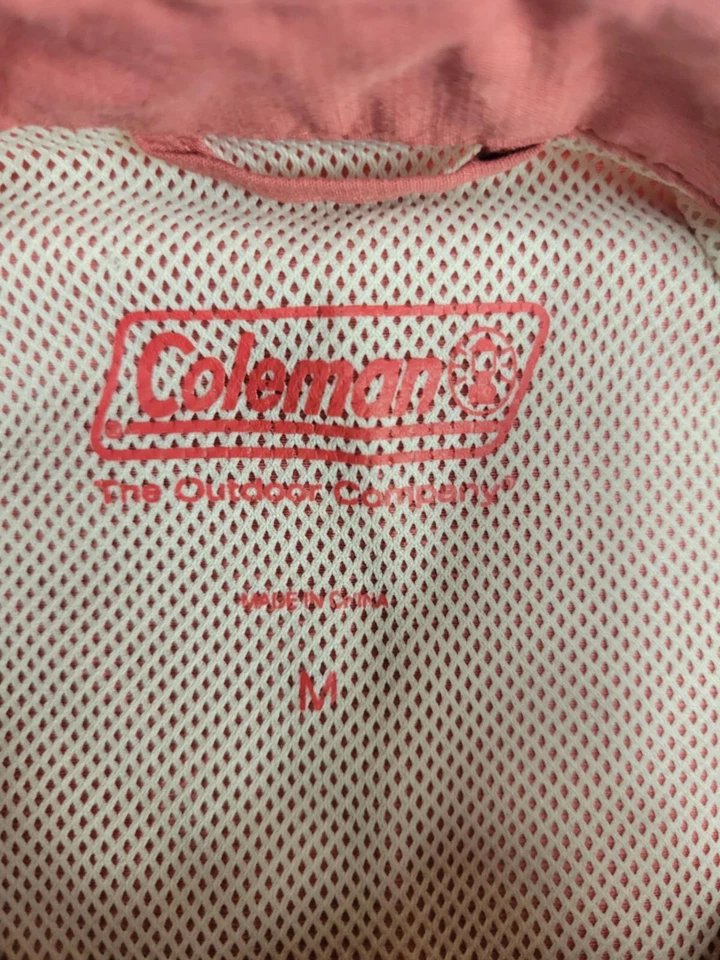 Coleman Men's Short Sleeve Shirt Size Medium Salmon Vented - Image 4 of 4