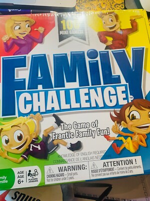 Family Challenge Board Game Spin Master 100 Mini Games Family Night NEW ...