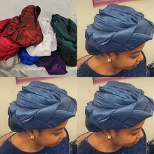Women African Auto Gele Headtie Hijab Turban Cap Braid Hat Head Wrap Bonnet Caps