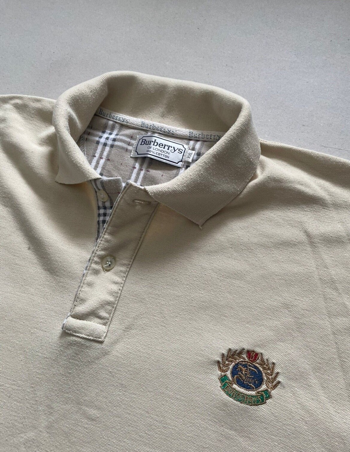 Rare Size 2XL Vintage Burberry Polo Shirt Nova Check image 3