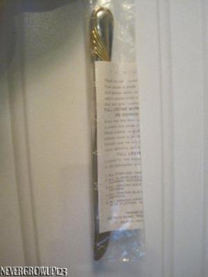 NEW YAMAZAKI CRAGG HILARY GOLD ACCENT STAINLESS STEEL TABLE KNIFE~BUTTER~DINNER