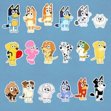 BLUEY AND FRIENDS WATERPROOF VINYL STICKERS