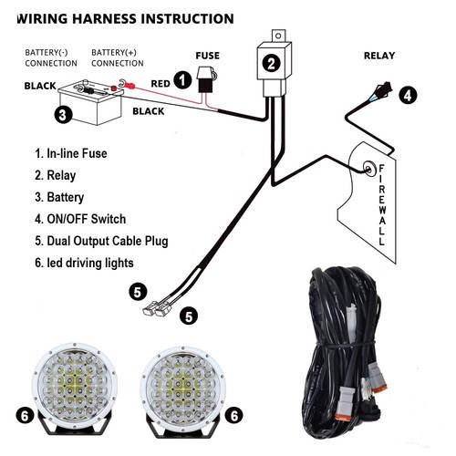 Pair 9inch LED Driving Light Spot Round Spotlight Headlights 4x4 White Offroad - Picture 11 of 11