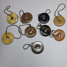 Lot Of 9 The SAK Replacement Metal Round Key Fob Charms Bag Hangtag