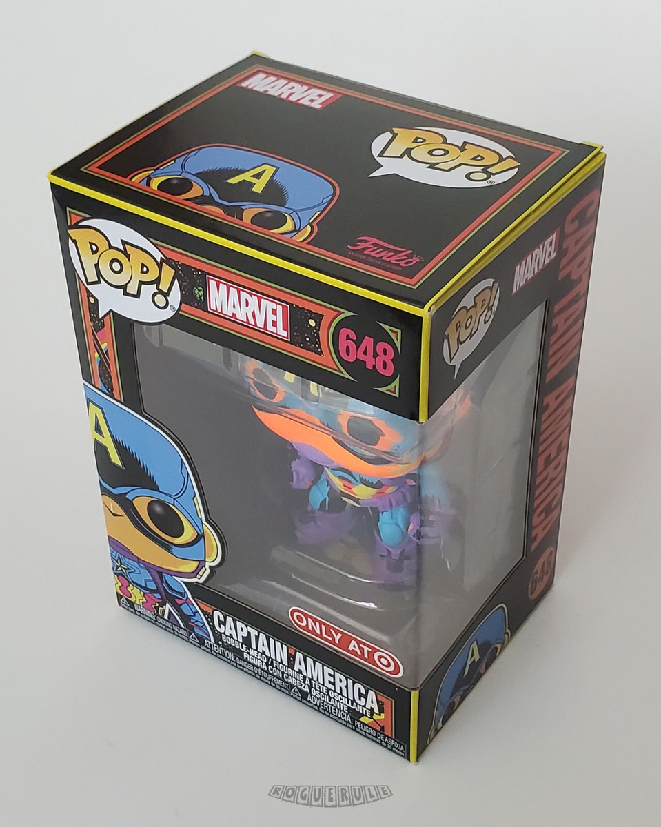 🚦Funko Pop! Marvel Captain America - Black Light - Target