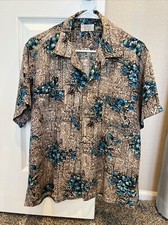 1950  s Penny  s Hawaiian shirt. Made with silky rayon large