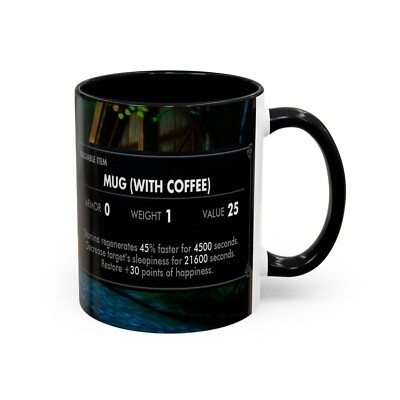 Elder Scrolls Skyrim Coffee Stats Mug Skyrim Inspired Gamer Gift Dragonborn Mug