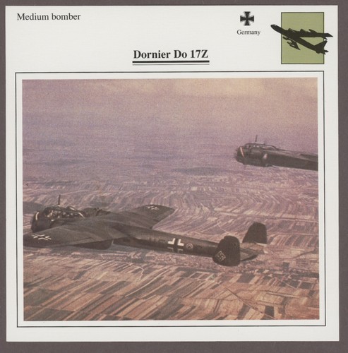 Dornier Do 17Z Kampfflugzeuge Militärflugzeug Edito Servicekarte Deutschland