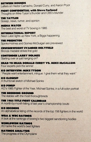 1986 May KO Knockout Boxing Magazine Mike Tyson Holyfield Holmes Spinks - 画像7/7