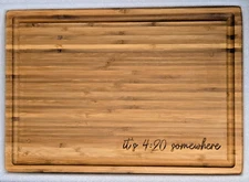 Kitchen Cutting Board 16" 11" 1" 16x11 Reversible Bamboo Wood 420 Cannabis Weed