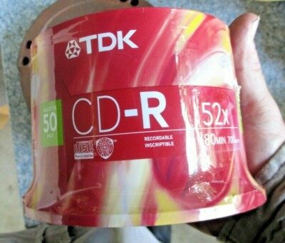 BRAND NEW SEALED TDK CD-R 52x Blank Disks 80 min 700mo 50 Pack