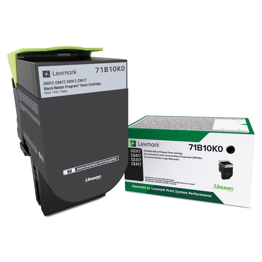 Тонер Lexmark 71B10K0 Unison с расходом 3000 страниц - Черный, Новый