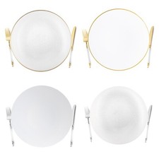 Elegant Hammered Plastic Dinner Round 13" Plates Packs For All Occasions